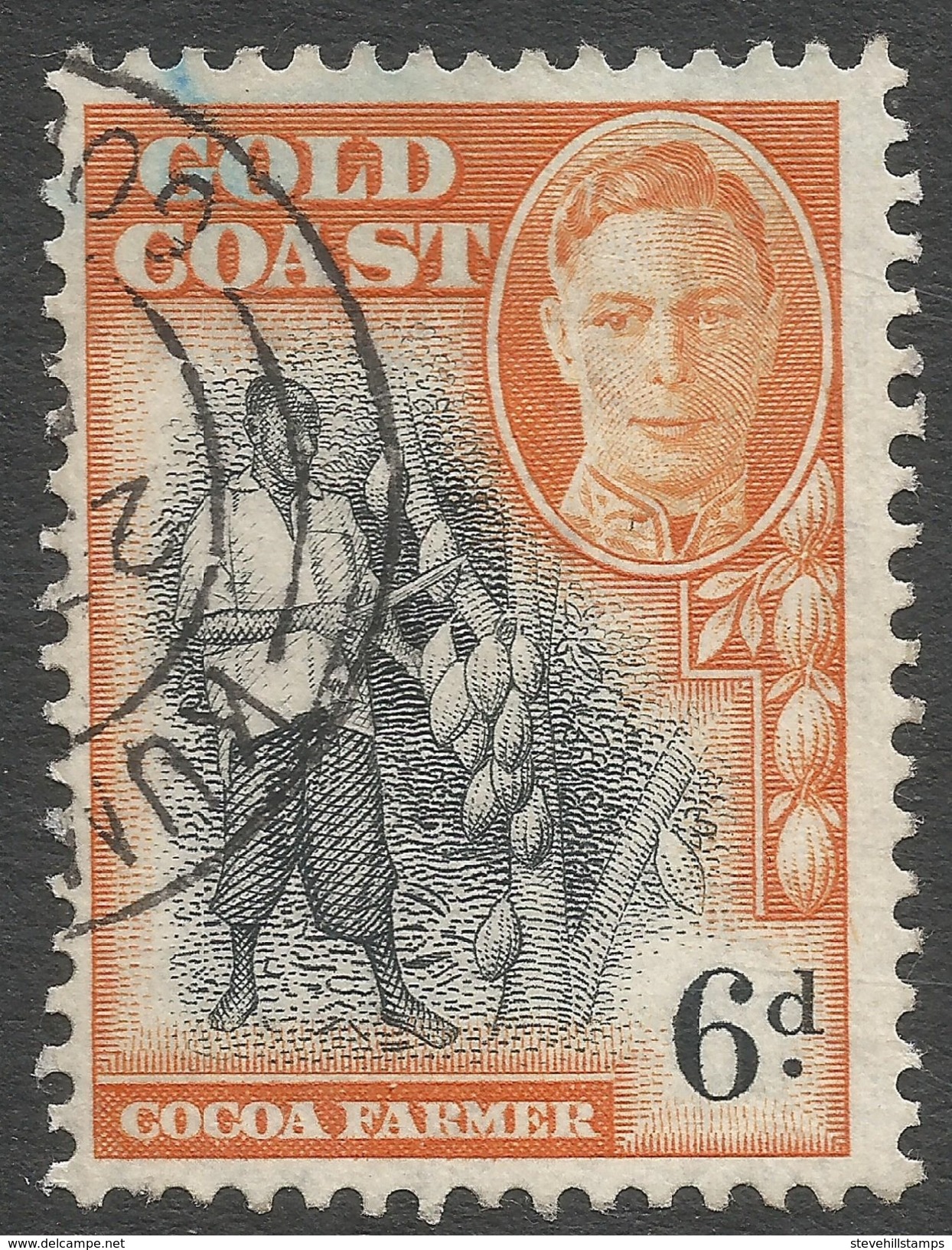 Gold Coast. 1948 KGVI. 6d Used. SG 142 - Côte D'Or (...-1957)