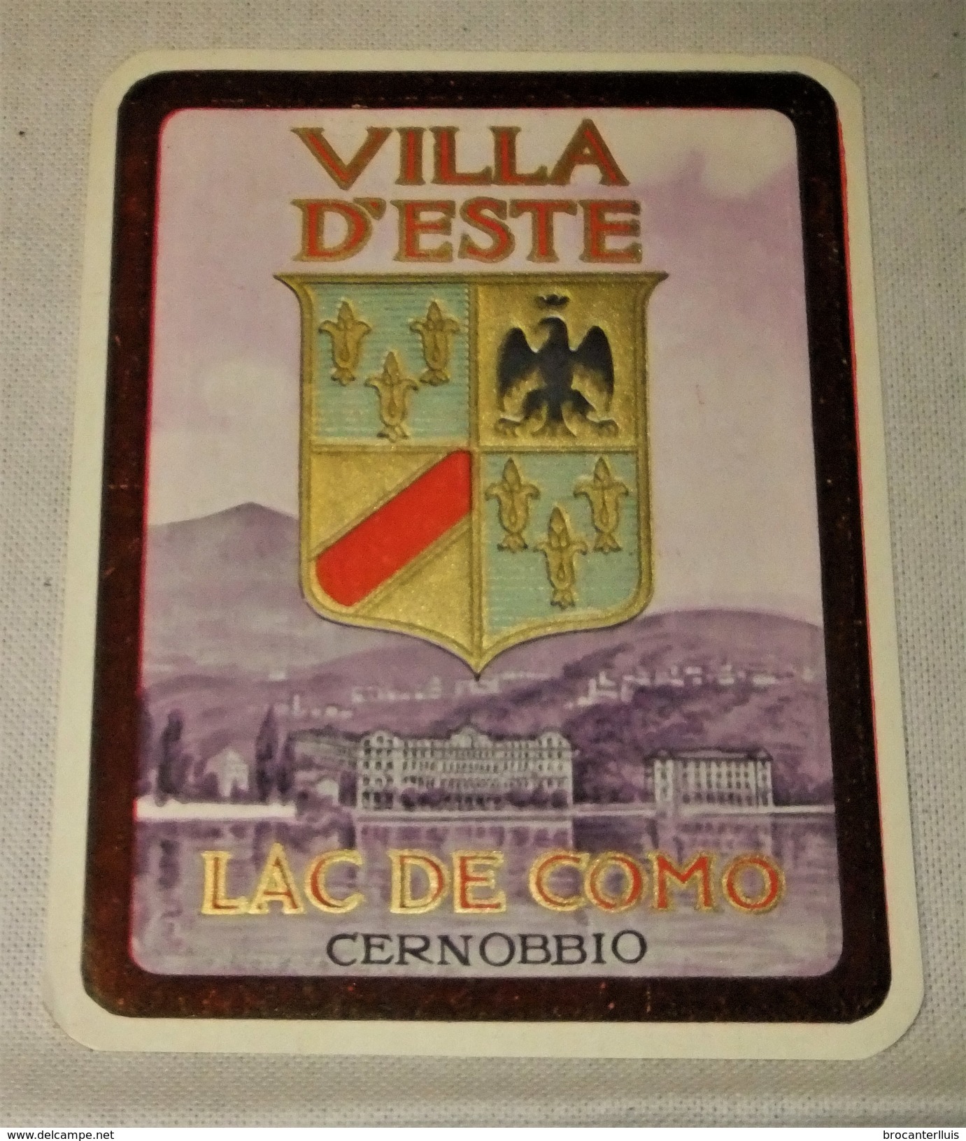 ETIQUETA HOTEL - VILLA D'ESTE - LAC DE COMO - CERNOBBIO   Hotel Villa D'Este Lac De Como Cernobbio Tag For Luggage - Hotel Labels