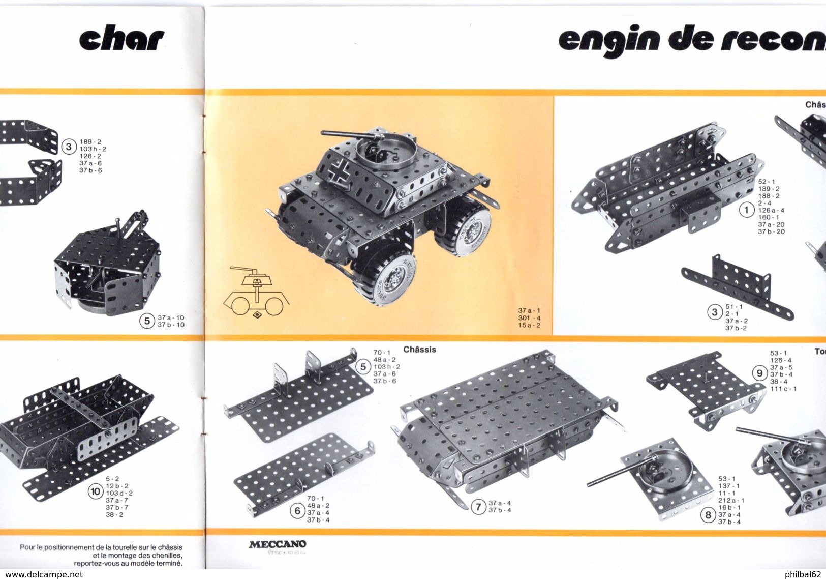 Meccano. Catalogue 11 Pages, Meccakit Armée, 6 Ex De Modèles + Nomenclature Des Pièces Meccakit Et Contenu Des Boites. - Autres & Non Classés