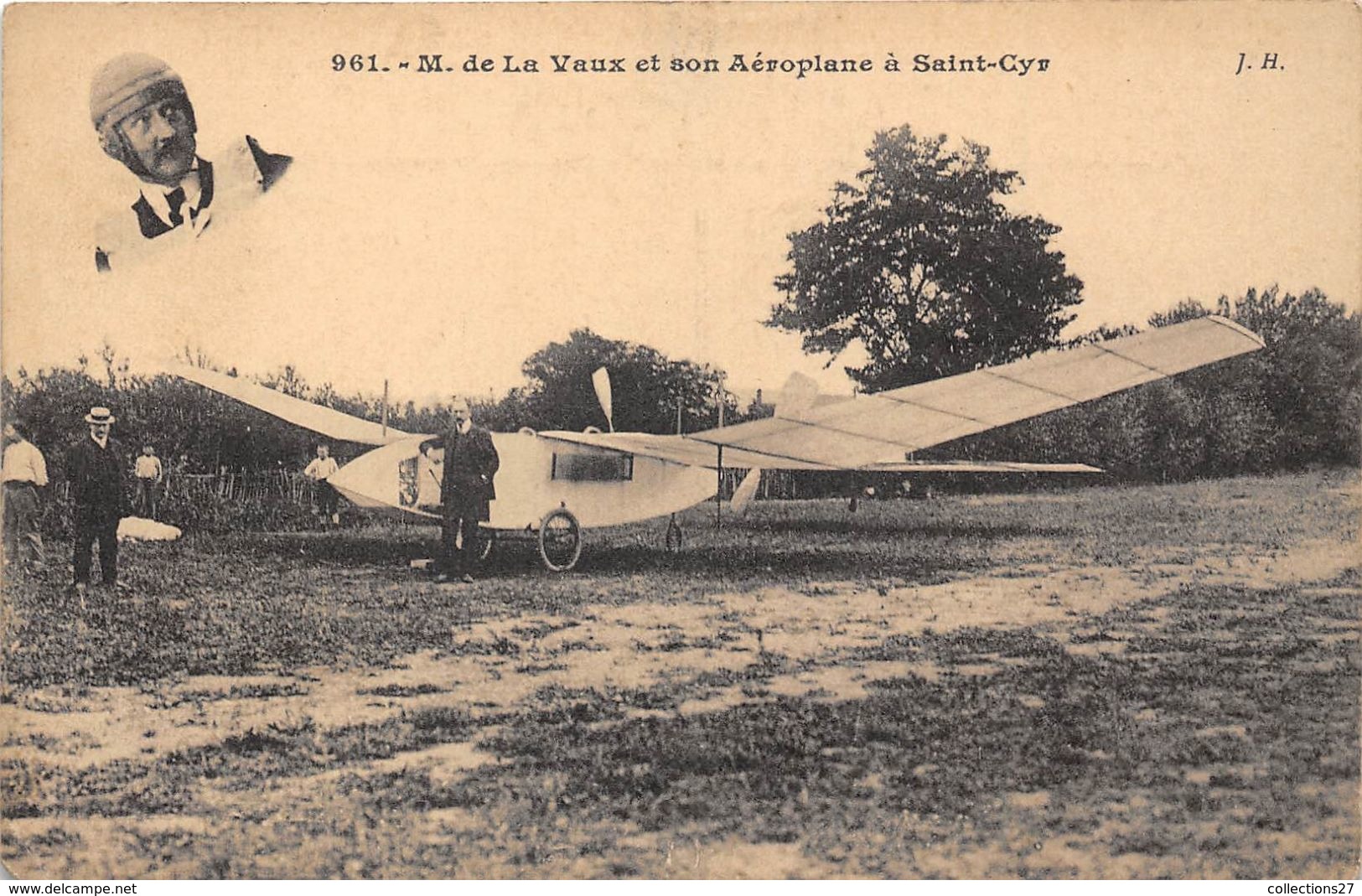 78-SAINT-CYR- M. DE LA VAUX ET SON AEROPLANE A ST CYR - St. Cyr L'Ecole