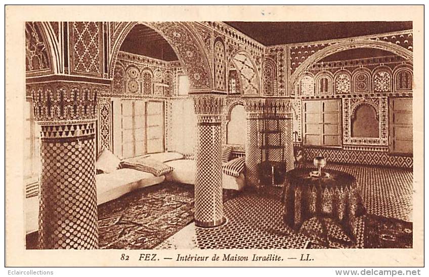 JudaÏsme.Judaïca.Juif-Israel.Jérusalem:  Fez Intérieur De La Maison Israelite.  (voir Scan) - Jodendom