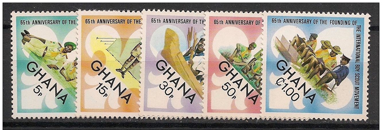 Ghana - 1972 - N°Yv. 444 à 448 - Scoutisme - Neuf Luxe ** / MNH / Postfrisch - Ghana (1957-...)