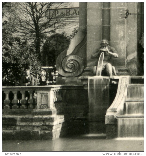 Autriche Salzbourg Kapitelplatz Pferdeschwemme Ancienne Stereo Photo Wurthle 1900 - Photos Stéréoscopiques