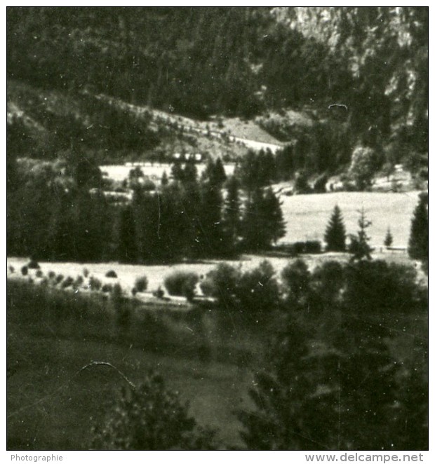 Autriche Salzkammergut Langbathsee Ebensee Ancienne Stereo Photo Photochrom 1900 - Stereoscopic