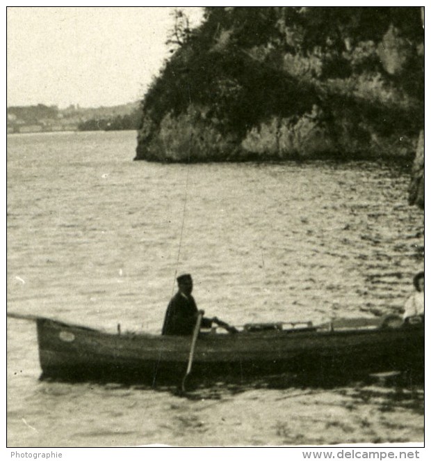 Autriche Salzkammergut Gmunden Miesweg Am Traunstein Ancienne Stereo Photo Photochrom 1900 - Photos Stéréoscopiques