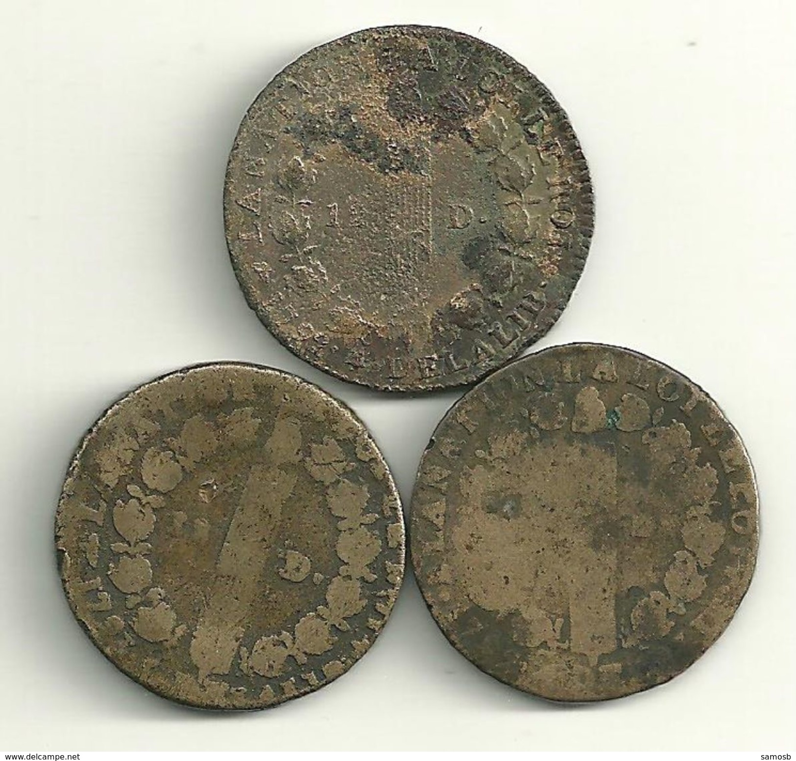 Lot 3x 12 Deniers Louis XVI - Altri & Non Classificati