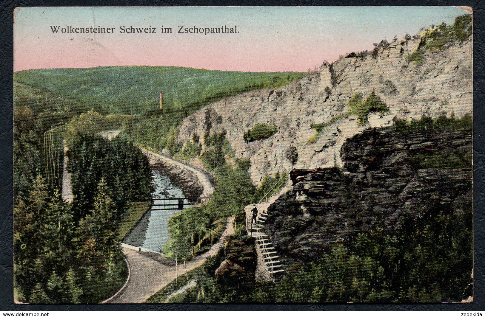 A5563 - Alte Ansichtskarte - Wolkenstein Schweiz Im Zschopautal - Gel 1909 - Ernst König - Wolkenstein