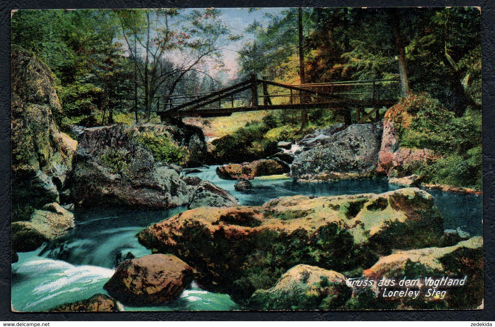 A5565 - Alte Ansichtskarte - Gruss Aus Dem Vogtland - Loreley Steg - Heliokolor - Ottmar Zieher - Pöhl