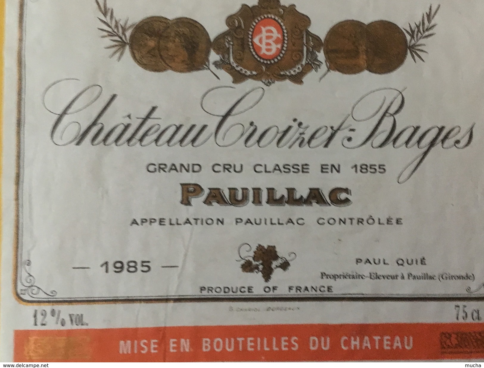 4649 - Château Croizet-Bages 1985 Pauillac - Bordeaux