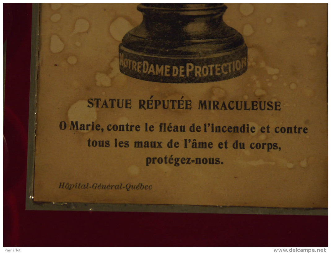 Plaque Mural Protectrice De Fleau Et Maux - De L'Hopital-Général-de Quebec, Notre Dame De La Protection, 16 X 9 Cm - Religion & Esotérisme