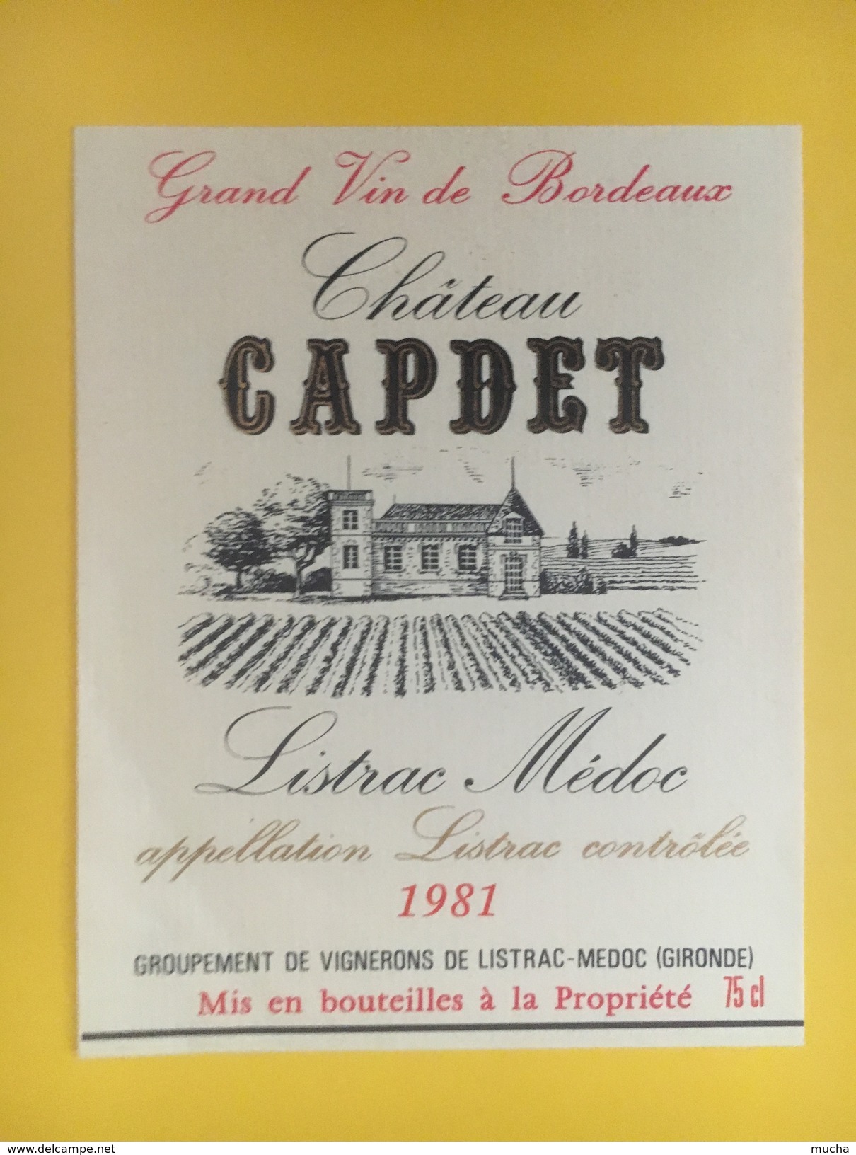 4669 - Château Capdet 1981 Listrac-Médoc - Bordeaux