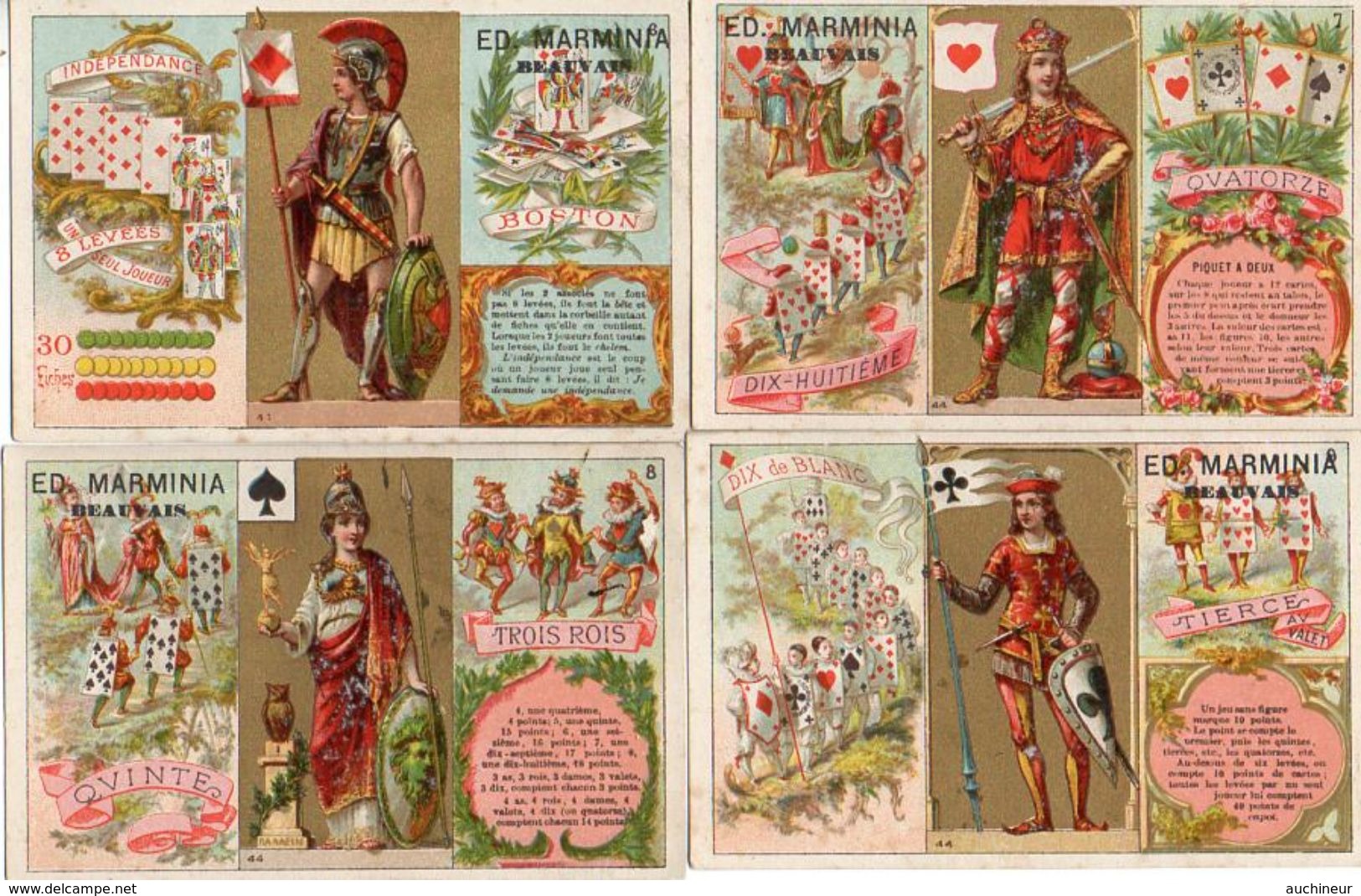 Magasin A La Ville De Paris, Confection Beauvais - Jeu De Cartes Le Whist X 11 (manque N°1) - Altri & Non Classificati