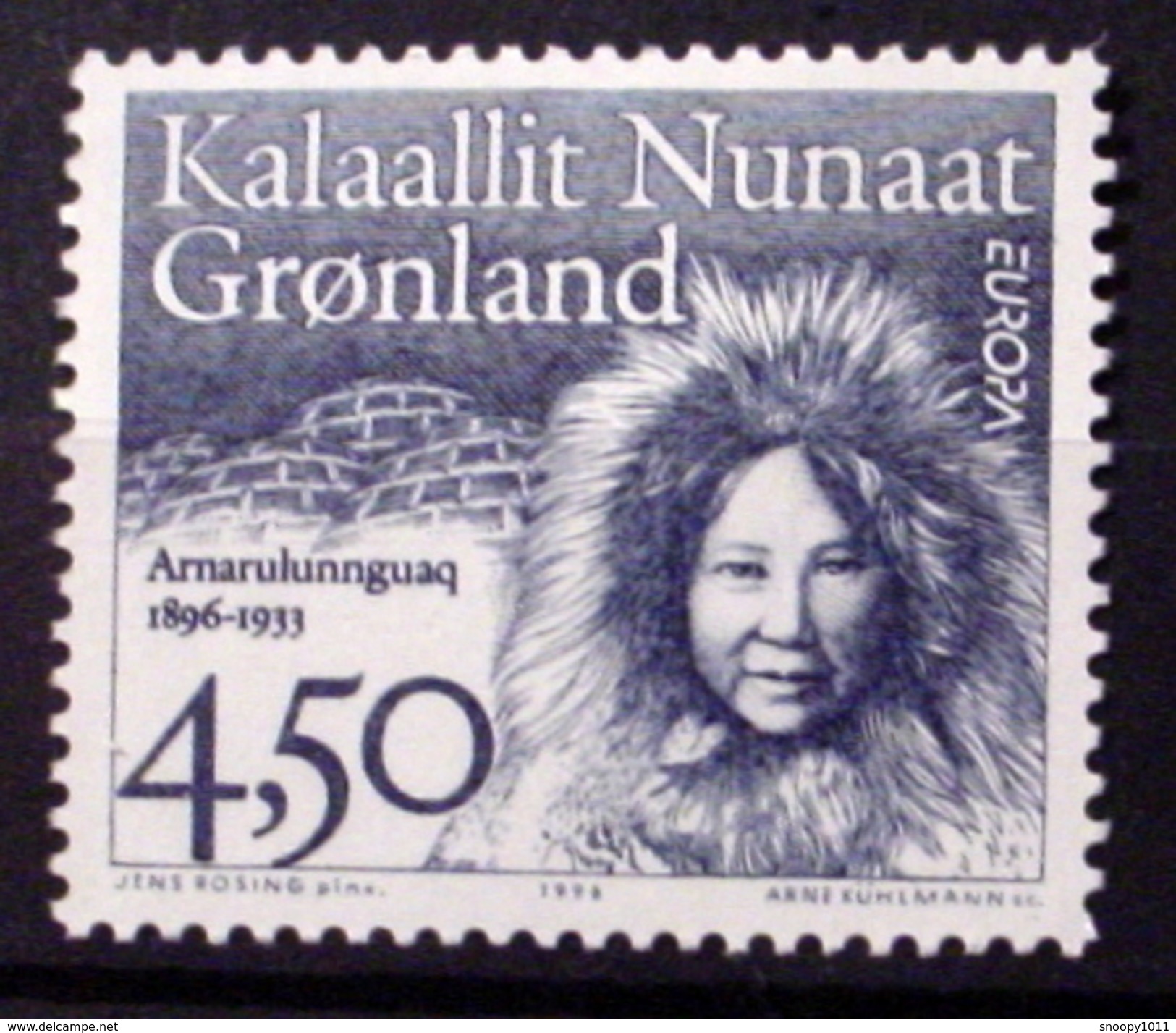 GREENLAND # 311.   4.50k,   Europa - Member Of The Thule Expedition..  MNH (**) - Unused Stamps