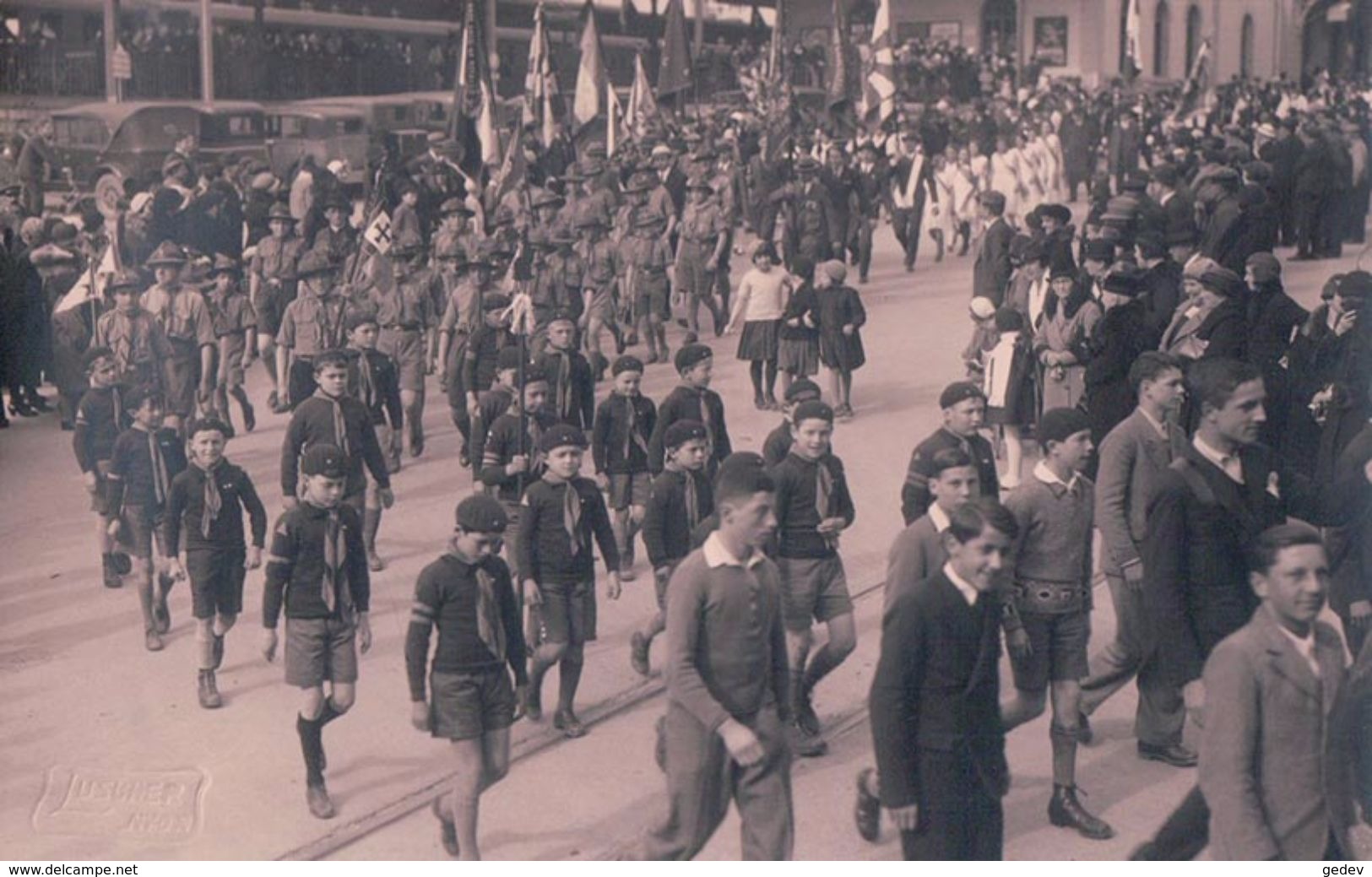 Nyon Gare, Manifestation Et Cortège à L'occasion De L'élection De M.Bonzon à La Présidence Du Grand Conseil (2760) - Nyon