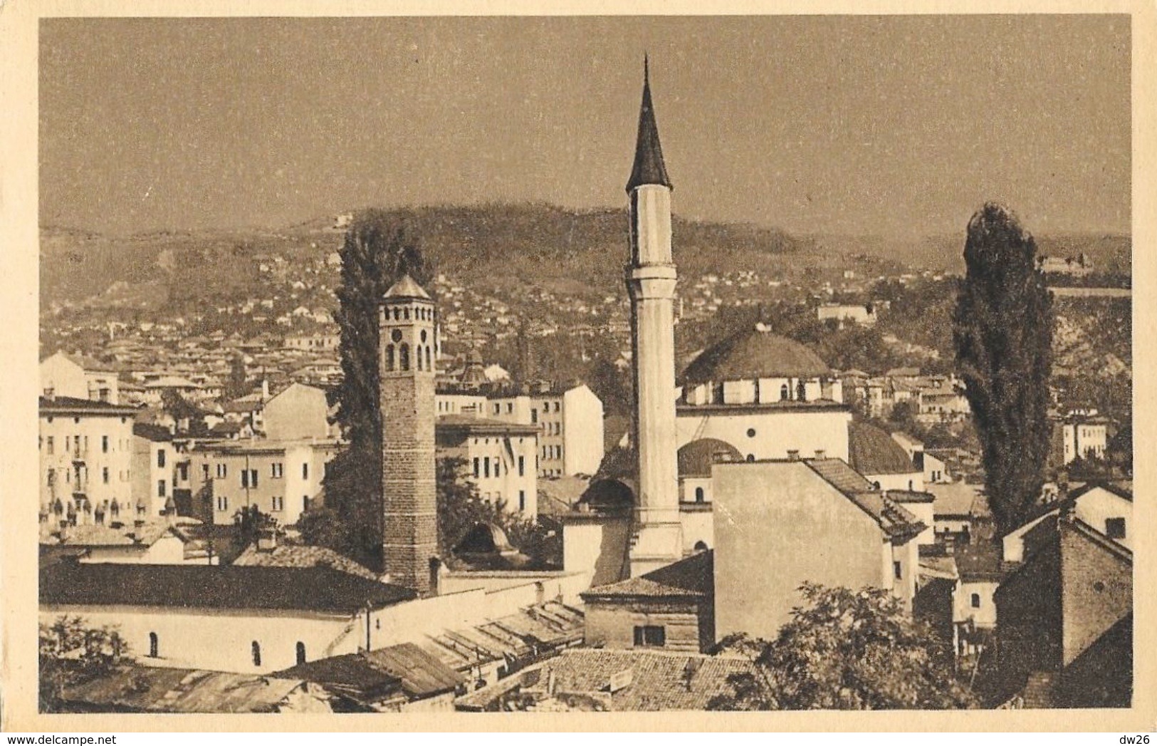 Sarajevo (Yougoslavie) - Panorama, Minaret - Edition Spéciale Chocolat Donat - Carte Non Circulée - Bosnie-Herzegovine