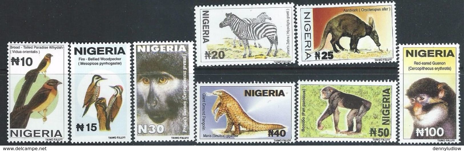 Nigeria   2001   Sc#730-7  Wildlife Set  MNH**  2016 Scott Value $7.40 - Nigeria (1961-...)