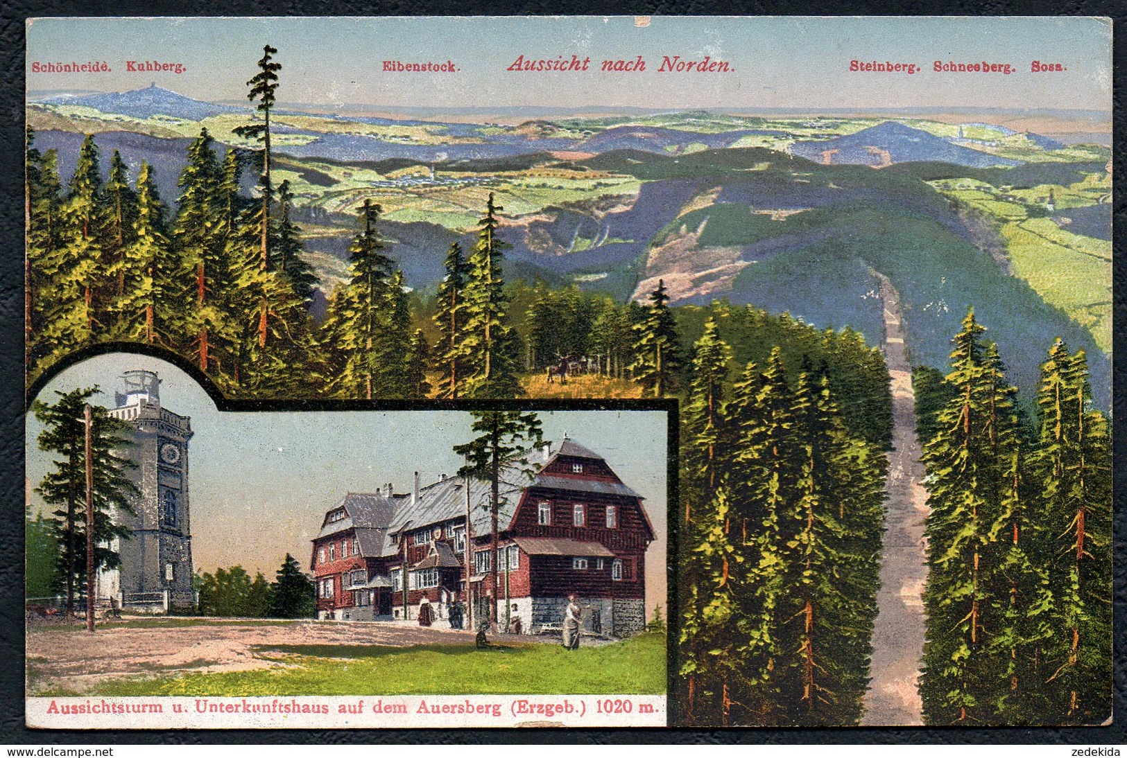 A5577 - Alte Ansichtskarte - Unterkunftshaus Auersberg Bei Eibenstock - Wilhelm Vogel - Eibenstock