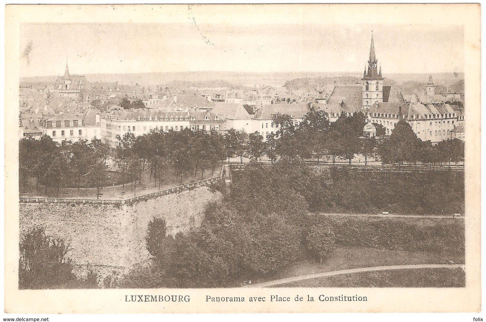 Luxembourg - Panorama Avec Place De La Constitution - 1922 - Luxembourg - Ville