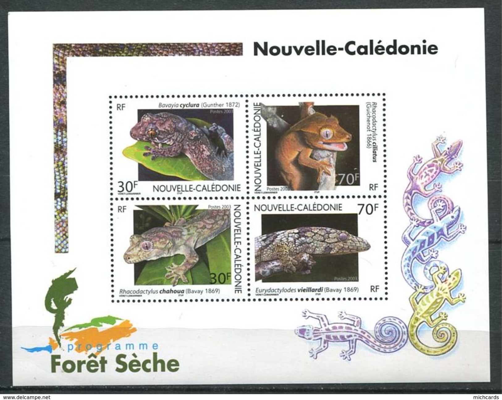 204 NOUVELLE CALEDONIE 2003 - Yvert BF 29 - Reptile - Neuf ** (MNH) Sans Trace De Charniere - Unused Stamps