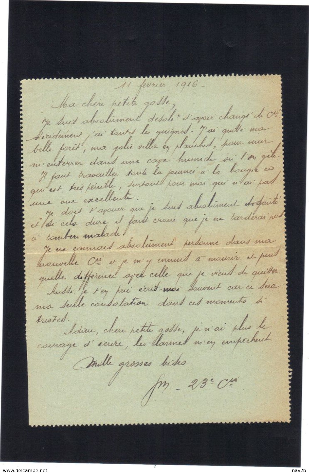 Petite Carte Lettre Neutre . Trésor Et Postes 1916 . Texte Touchant . - Lettres & Documents