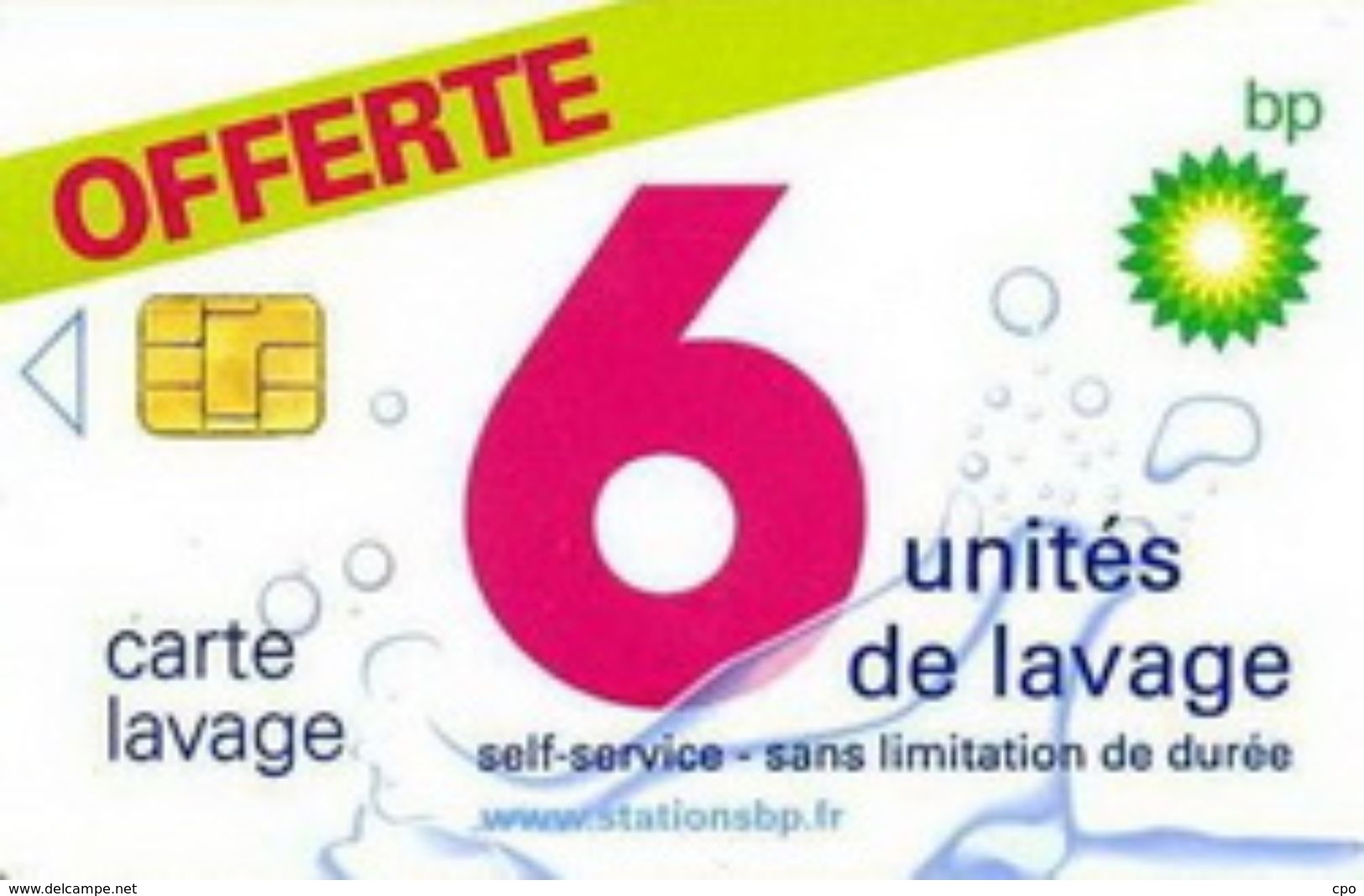 # Carte A Puce Portemonnaie Lavage BP Offerte 6u Puce1? -tres Bon Etat- - Car Wash Cards