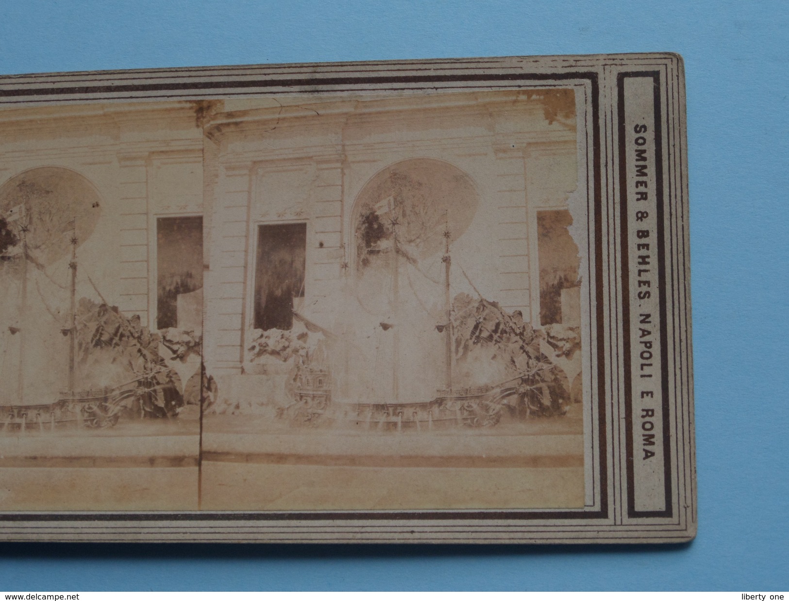 ROMA Fontana Nei Giardino Del VATICANO ( N° 55 ) Stereo Photo Sommer & Behles ( Voir Photo Pour Detail ) ! - Stereoscopio