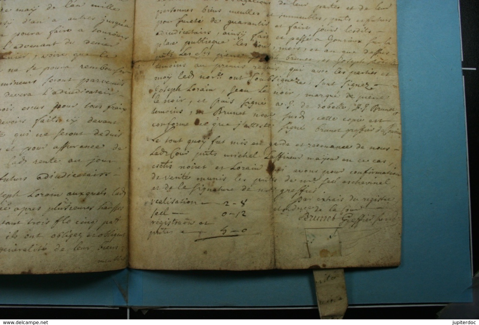 1730 Cour De Justice De Gonrieux Vente Jean Et Pierre Lenoir à Joseph Lorrain - Documents Historiques