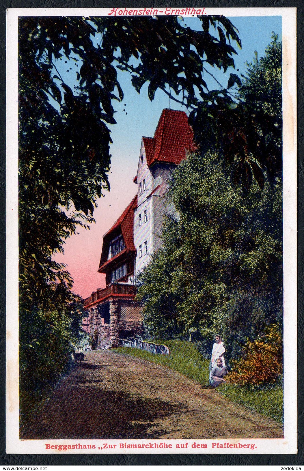 A5587 - Alte Ansichtskarte - Berggasthaus Gaststätte - Zur Bismarckhöhe Auf Dem  Pfaffenberg - Ernst Opitz TOP - Hohenstein-Ernstthal