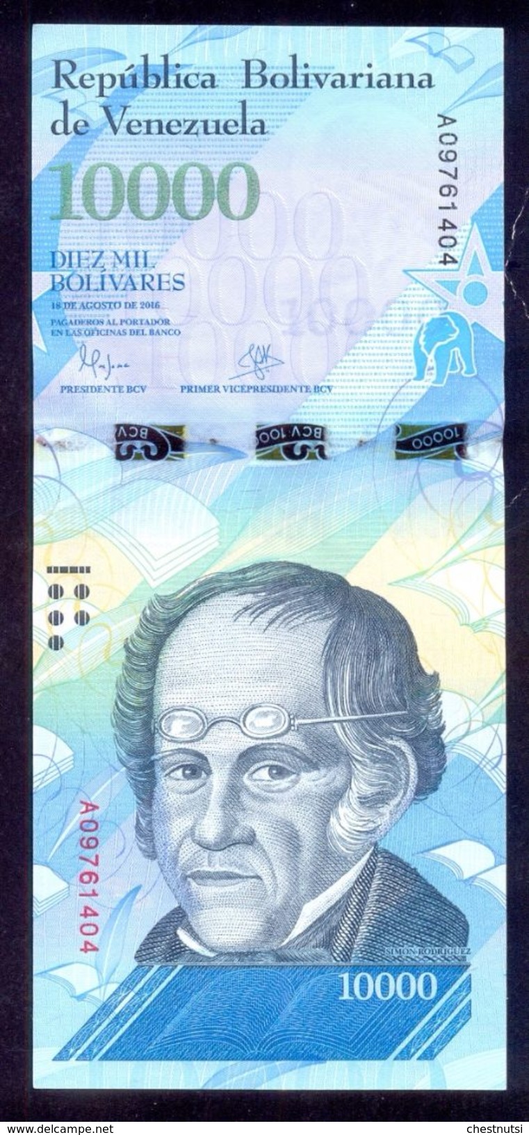 VENEZUELA  10 000 BOLIVARES 2016 (2017) P NEW  UNC - Venezuela