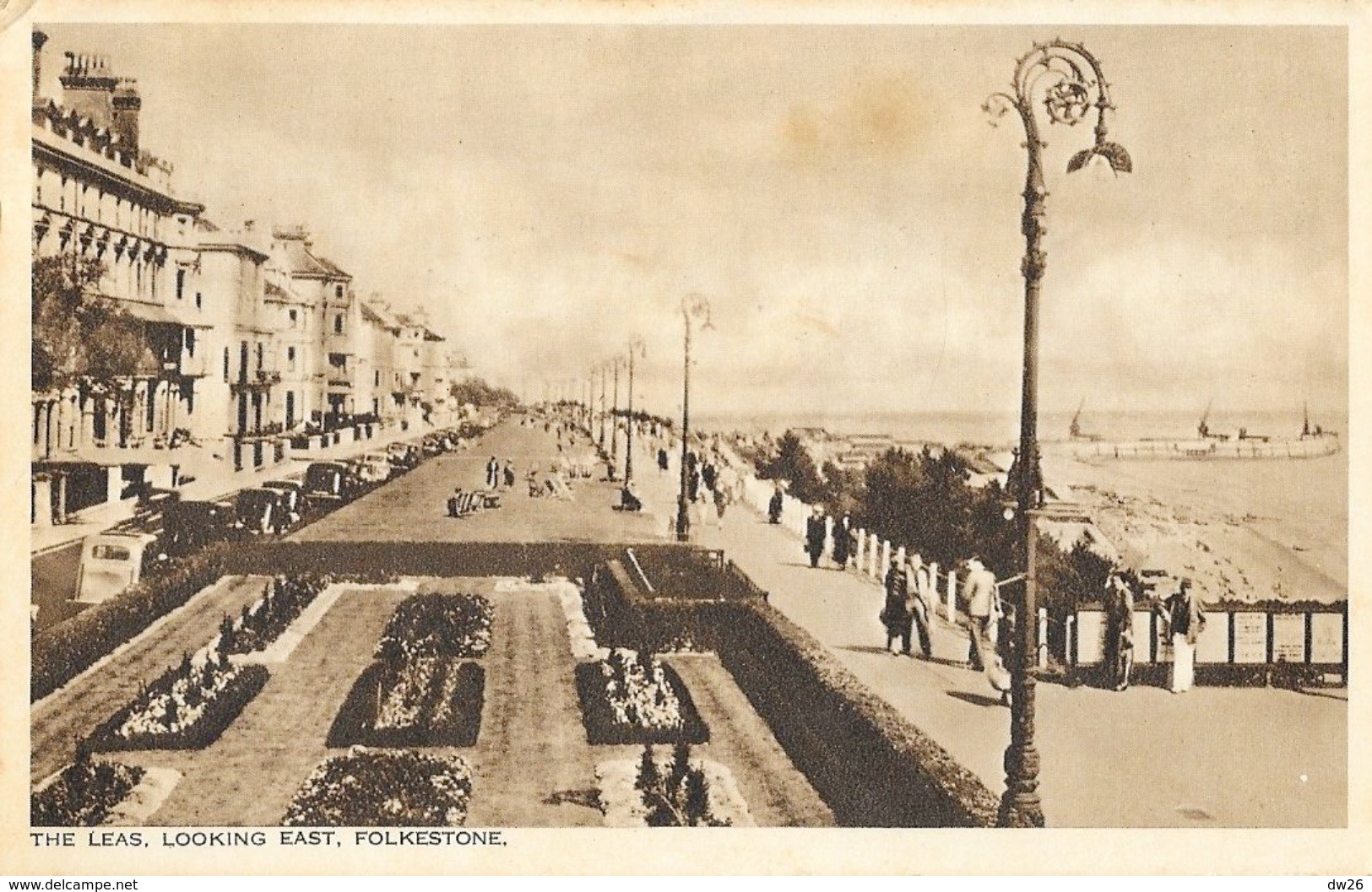 London - The Leas, Looking East, Folkestone - British Photogravure Series - Folkestone