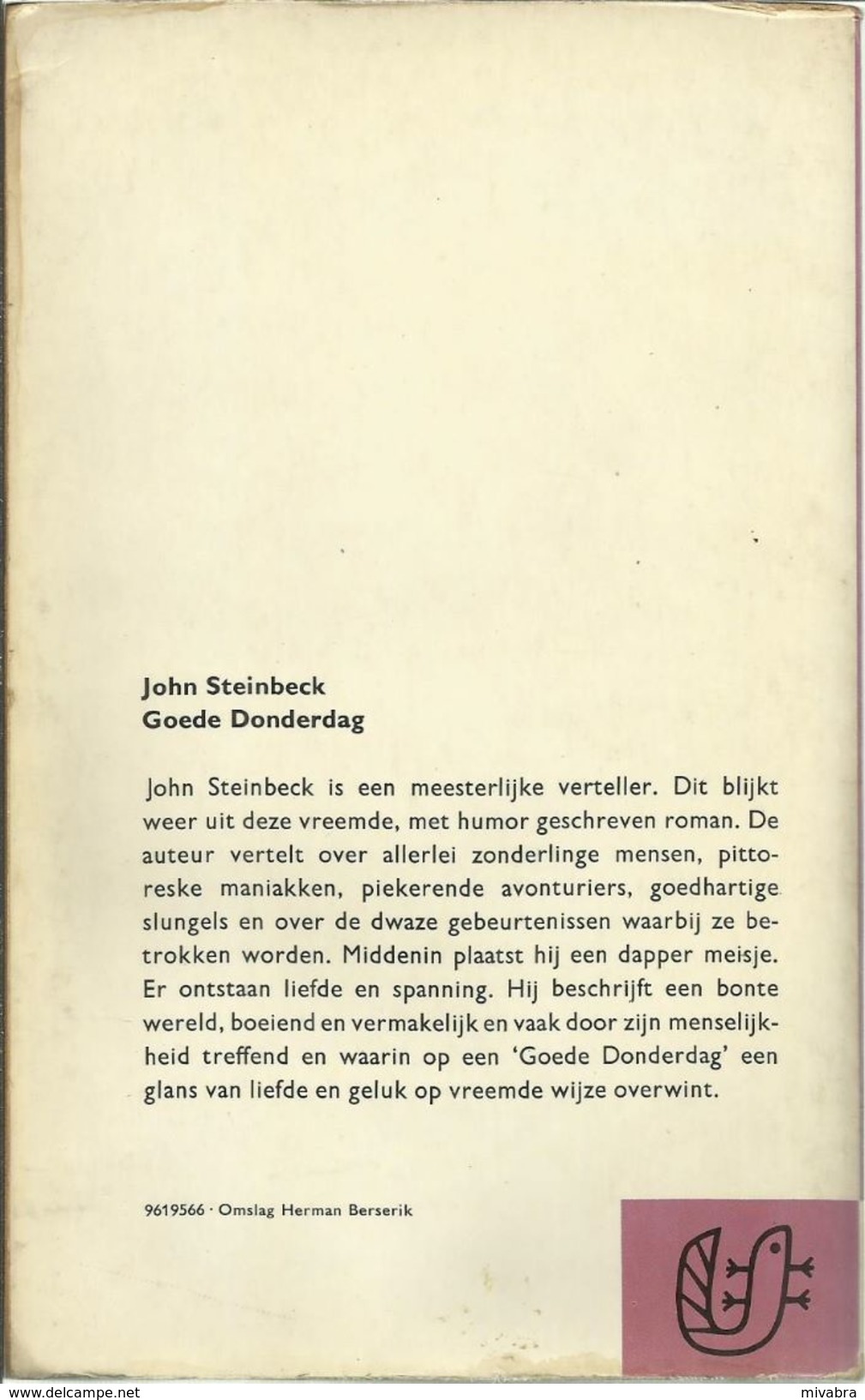 GOEDE DONDERDAG - John STEINBECK - SALAMANDER POCKET N° 96  - QUERIDO 1966 - Andere & Zonder Classificatie