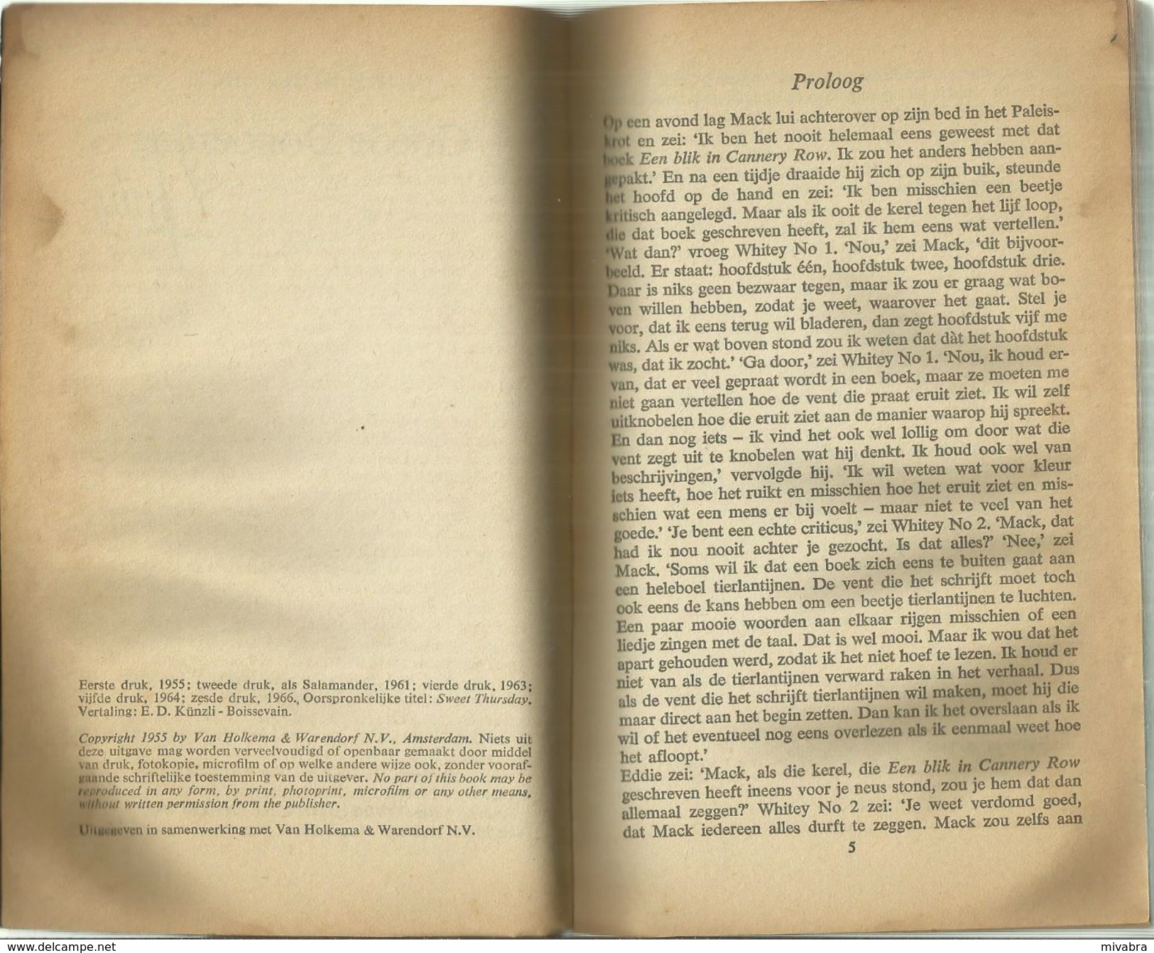 GOEDE DONDERDAG - John STEINBECK - SALAMANDER POCKET N° 96  - QUERIDO 1966 - Andere & Zonder Classificatie