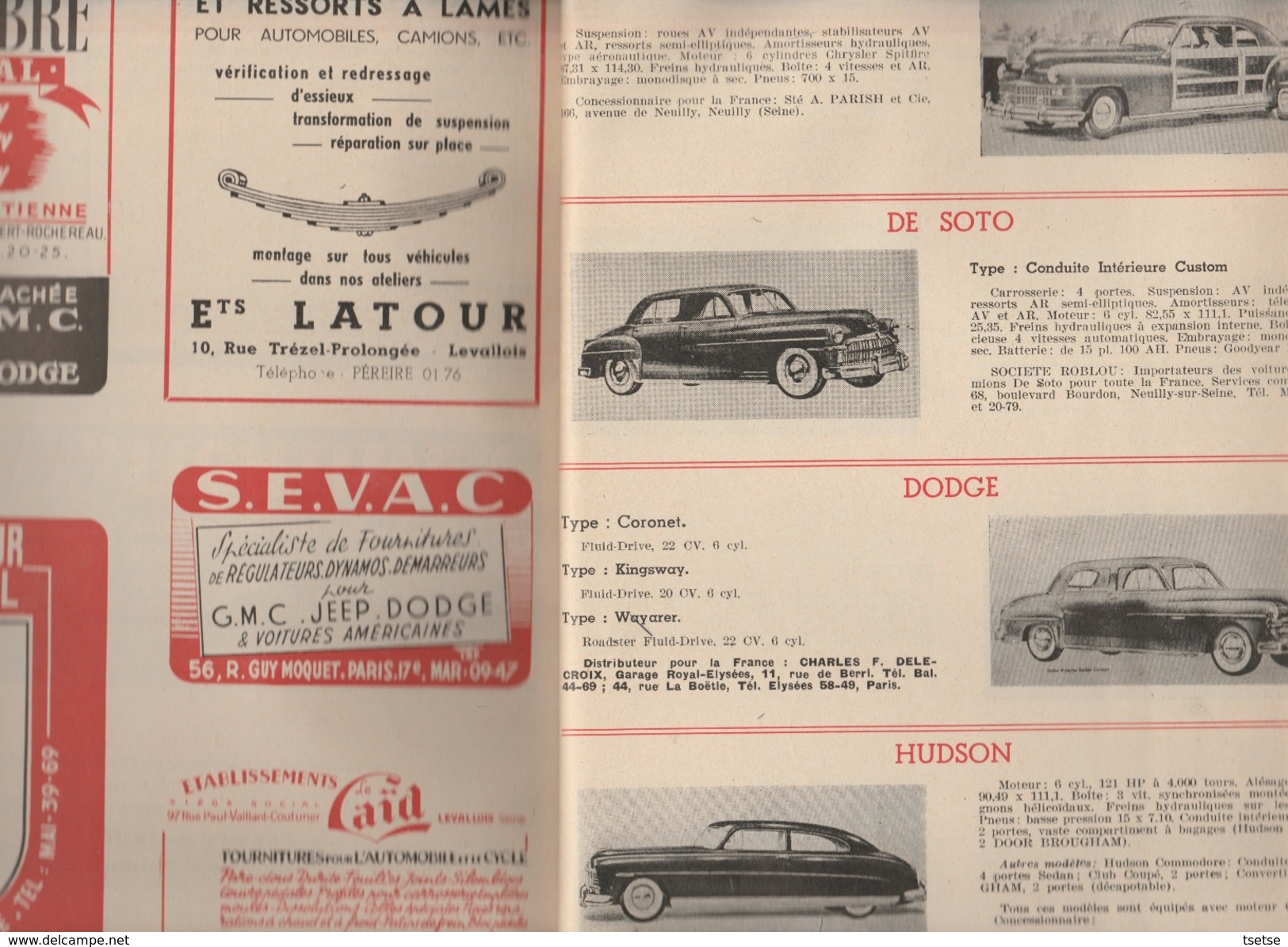 Paris - Revue du Salon Automobile, Cycle & Motocycle de 1949 ( voir 11 scans )