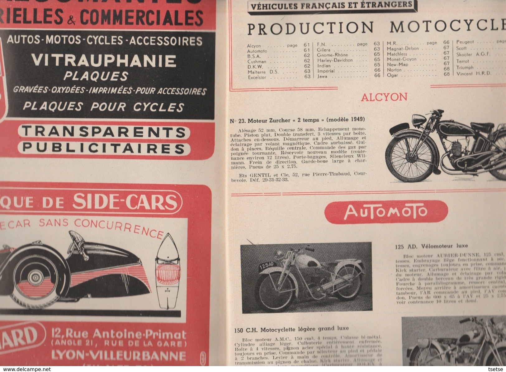 Paris - Revue du Salon Automobile, Cycle & Motocycle de 1949 ( voir 11 scans )