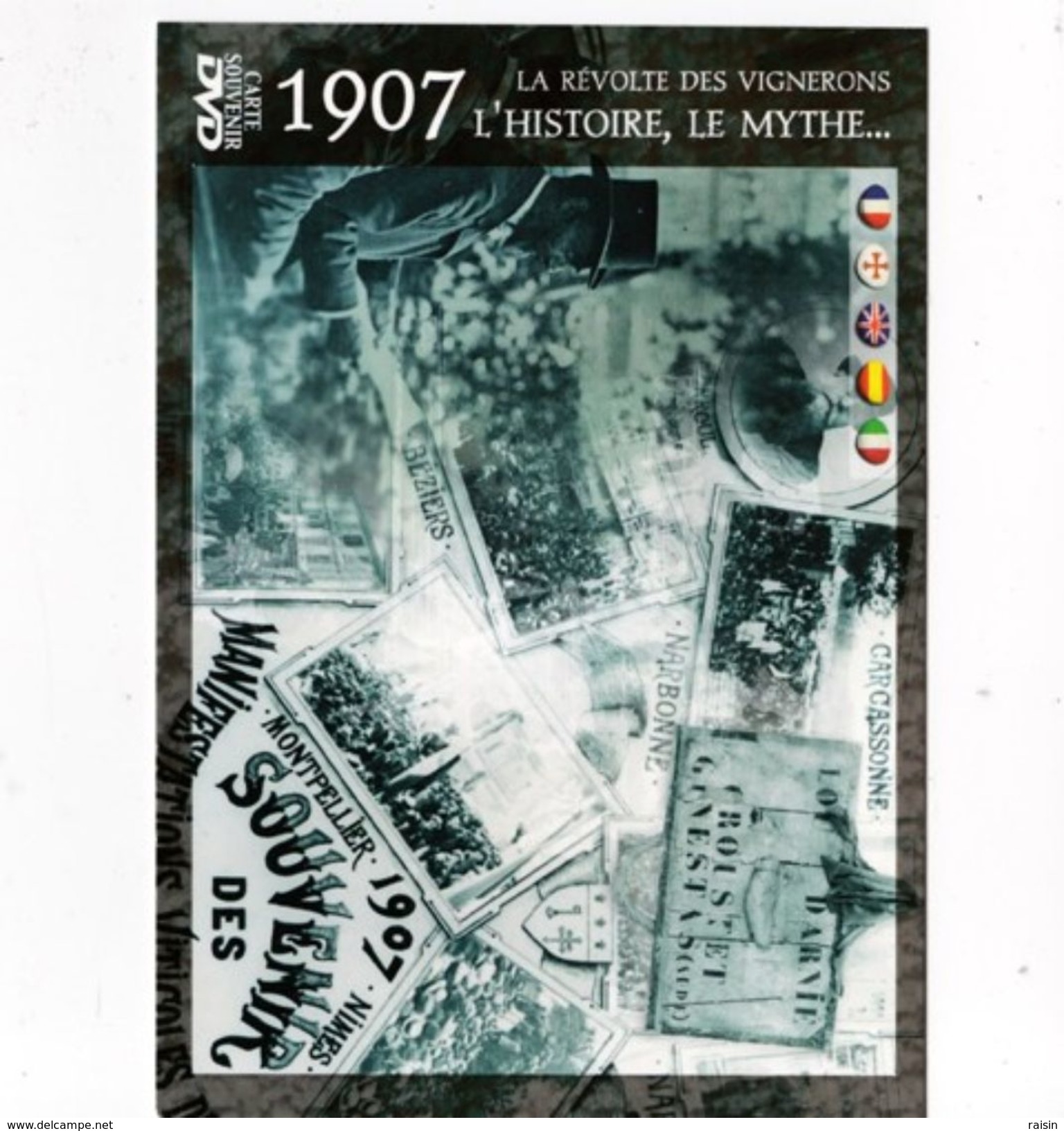 DVD 1907 La Révolte Des Vignerons L'Histoire, Le Mythe (DVD+carte+enveloppe) TBE - Storia