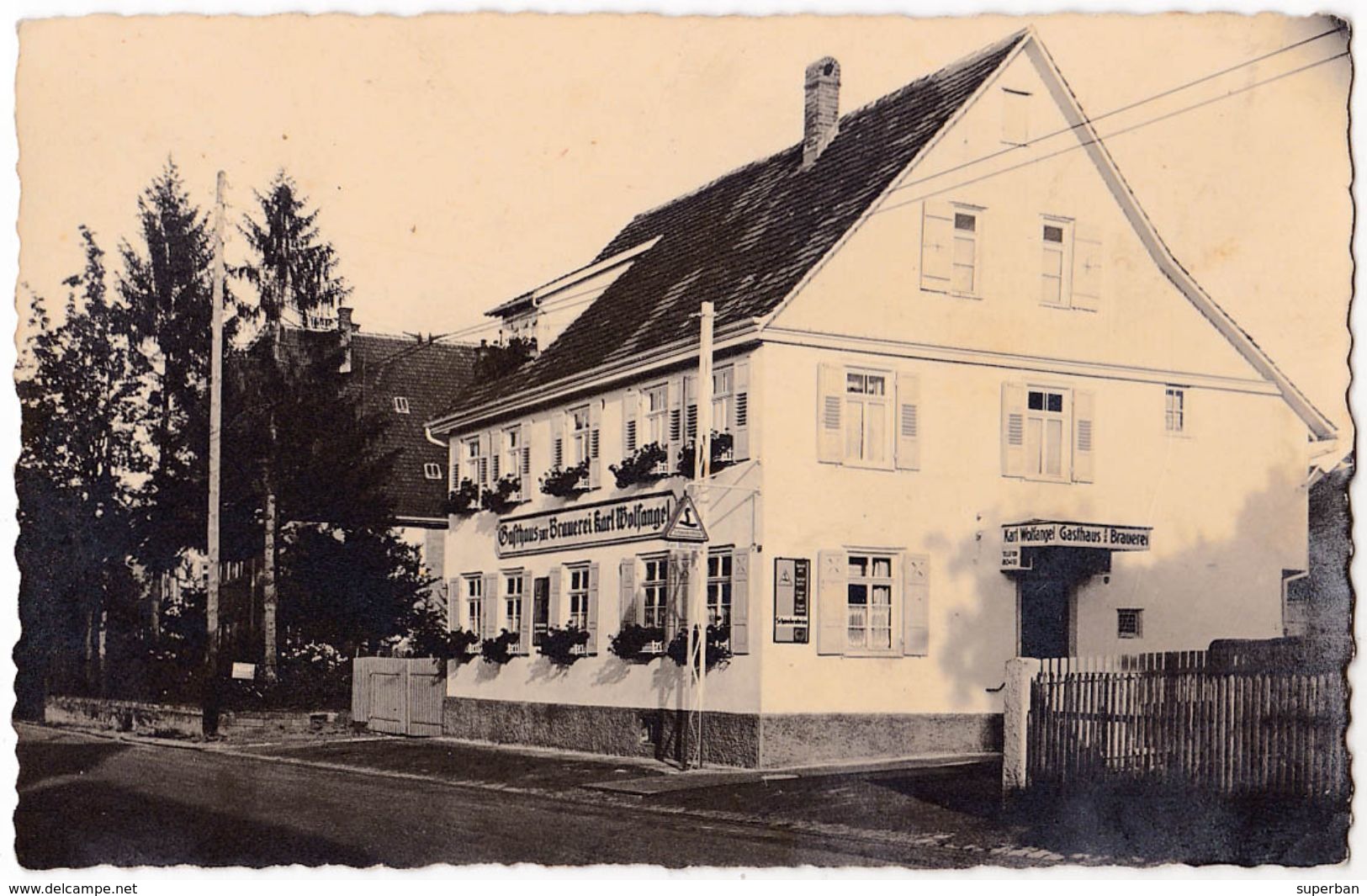 WEIL IM DORF / WEILIMDORF - STUTTGART : GASTHAUS Zur BRAUEREI KARL WOLGANGEL - CARTE VRAIE PHOTO / REAL PHOTO (w-637) - Stuttgart