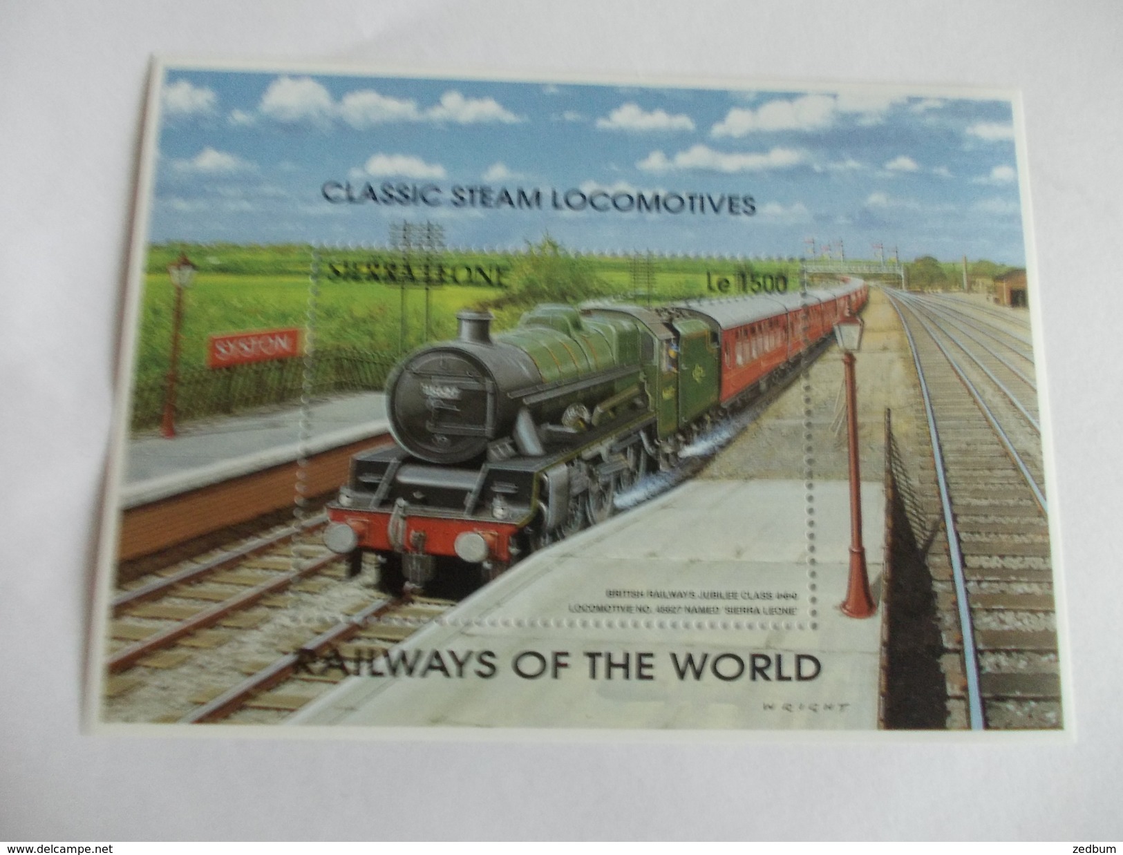 TIMBRE Sierra Leone Chemin De Fer Train British - Sierra Leone (1961-...)