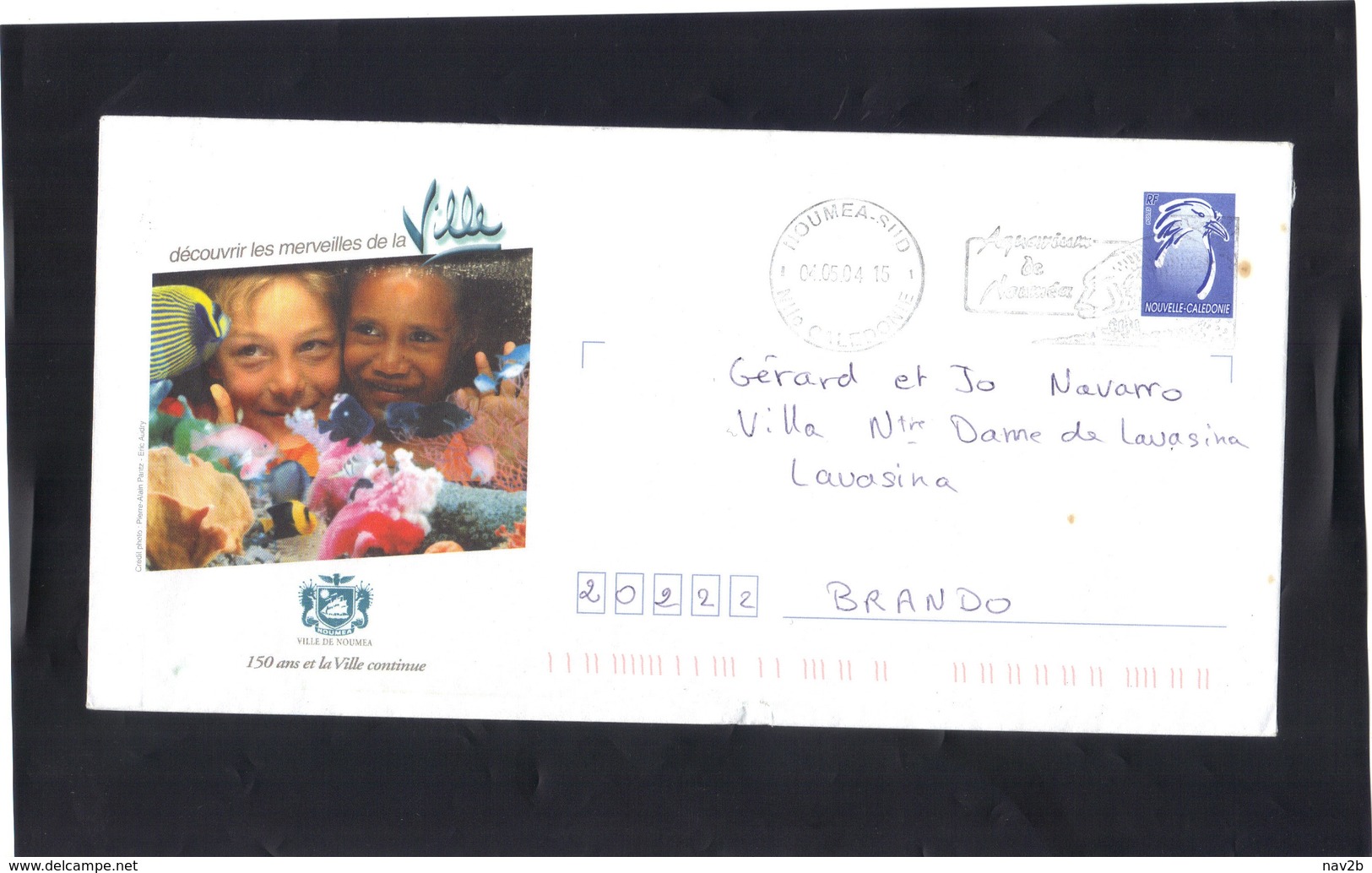 Entier Enveloppe PAP .  Oblitéré 2004  Nouméa . - Postal Stationery