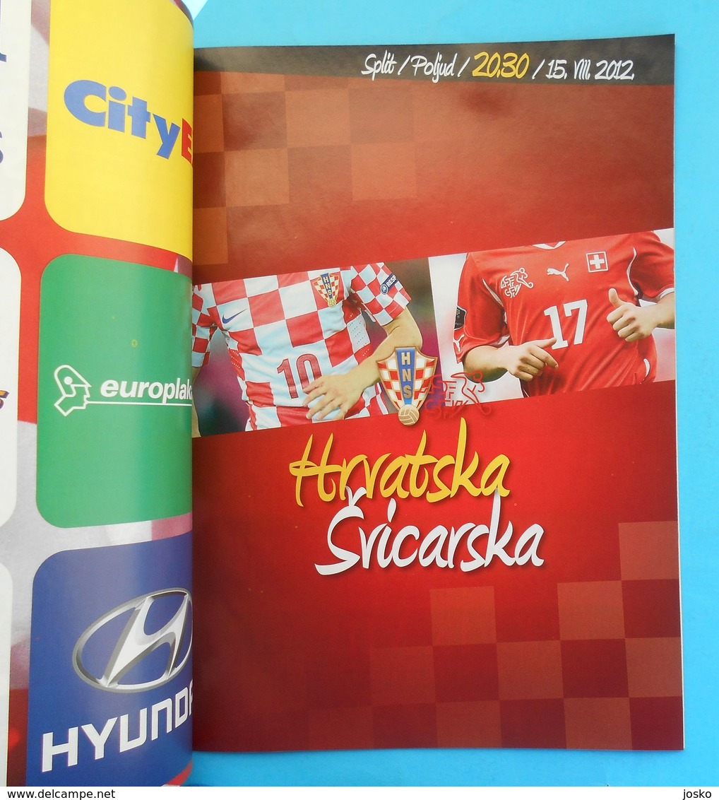 CROATIA V SWITZERLAND - 2012 Football Match Programme Soccer Fussball Programm Programma Calcio Suisse Schweiz Svizzera - Bücher