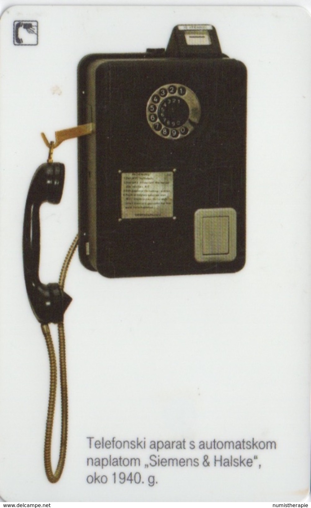 Croatie : Téléphone Public 1940 - Téléphones