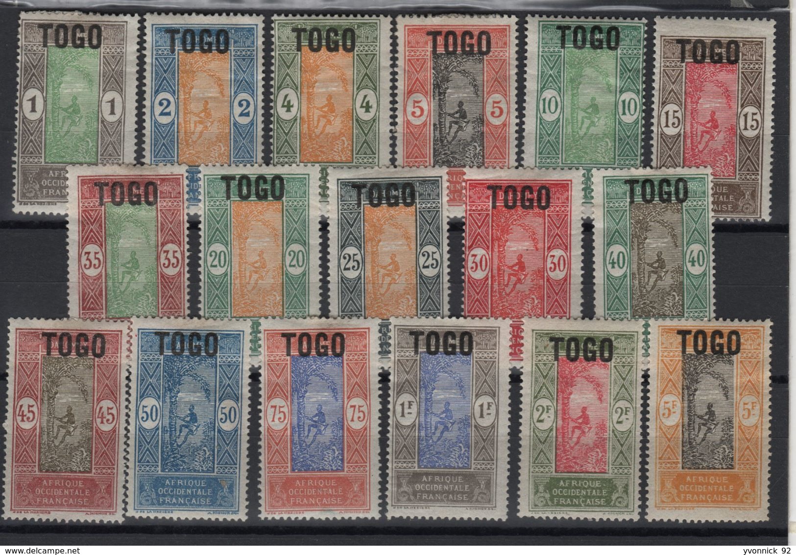 Togo _timbres Du Dahomey Surchargés Série 38/54 ( 1921) - Other & Unclassified