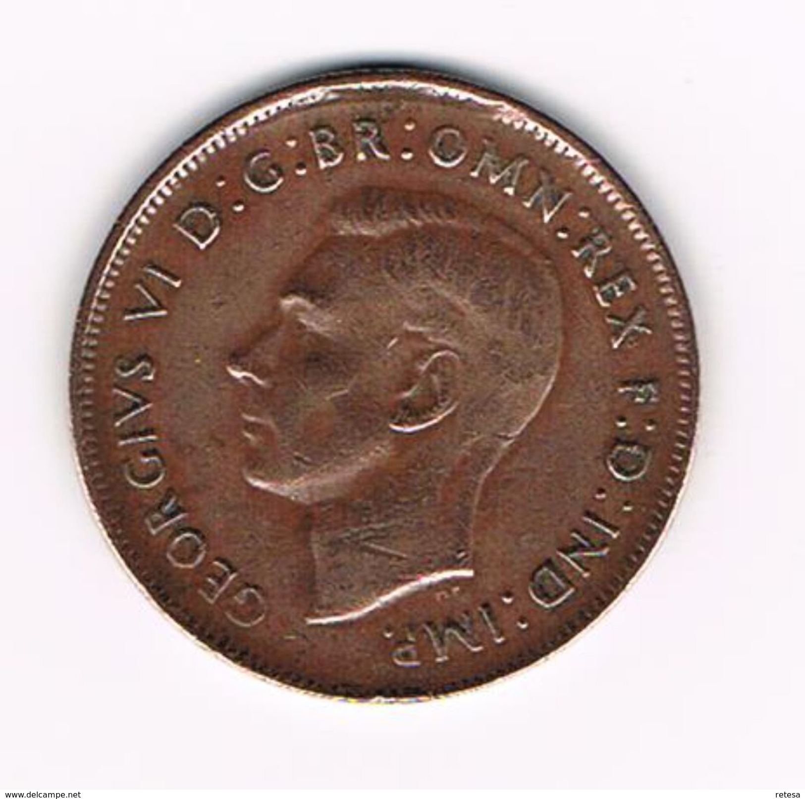 )  AUSTRALIE  1 PENNY   KANGOEROE 1943  GEORGIUS VI - Penny