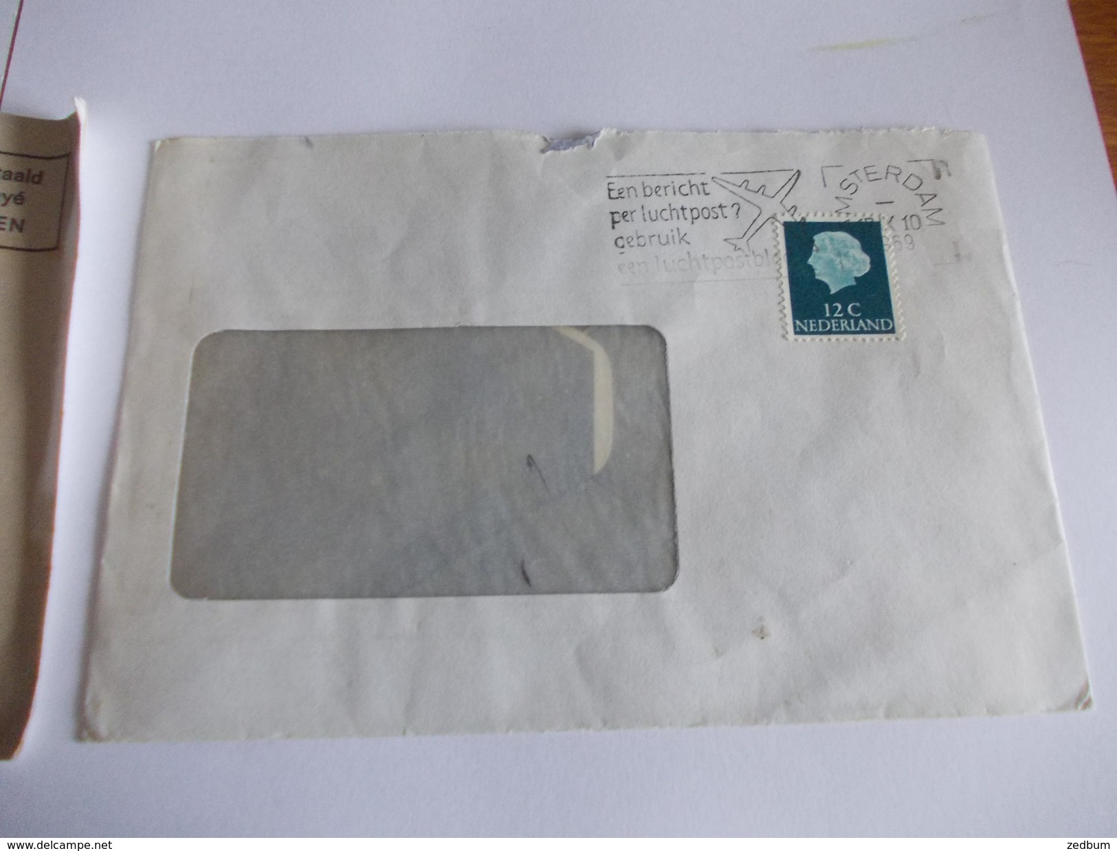 Marcophilie Pays Bas Cachet Heerlen Amsterdam Destination - Postal History