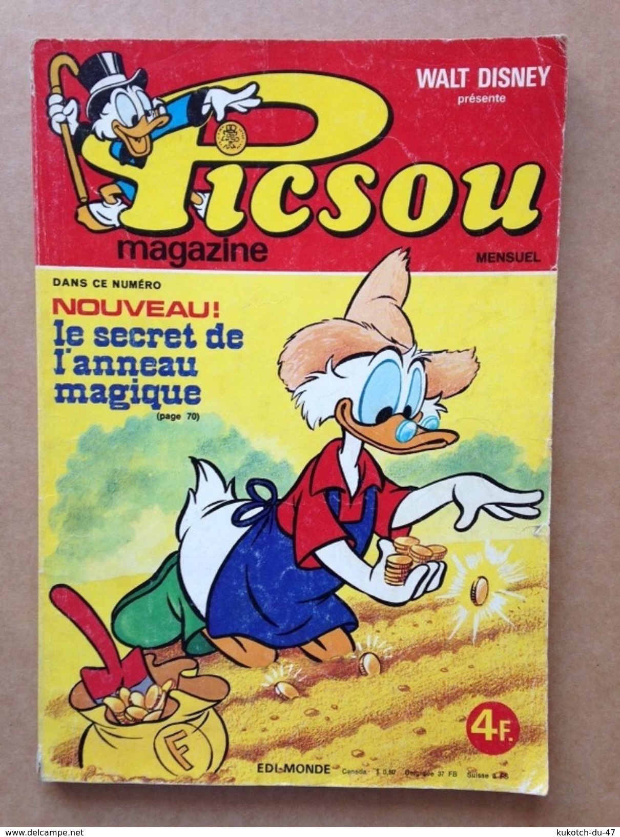 Disney - Picsou Magazine - Année 1976 - N°58 (avec Grand Défaut D'usure) - Picsou Magazine