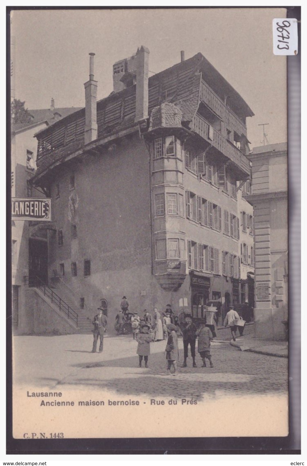 LAUSANNE - RUE DU PRE - MAISON BERNOISE - TB - Lausanne