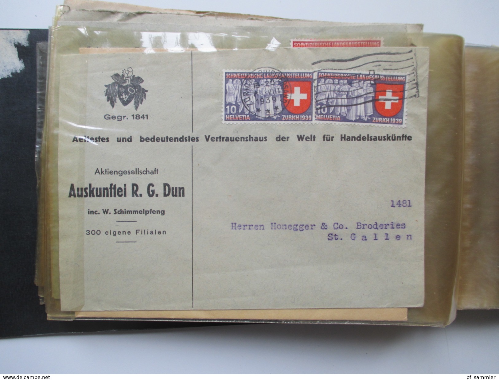 Schweiz 1917-1943 Belegesammlung 77 stk.Firmenbriefe / Weberei / Spinnerei / Baumwolle usw. Korrespondenz! Pro Juventute