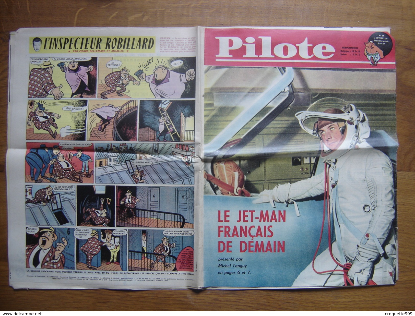 1961 PILOTE 67 Pilotorama FONTENOY Jet Man Francais De Demain Avec Tanguy - Pilote
