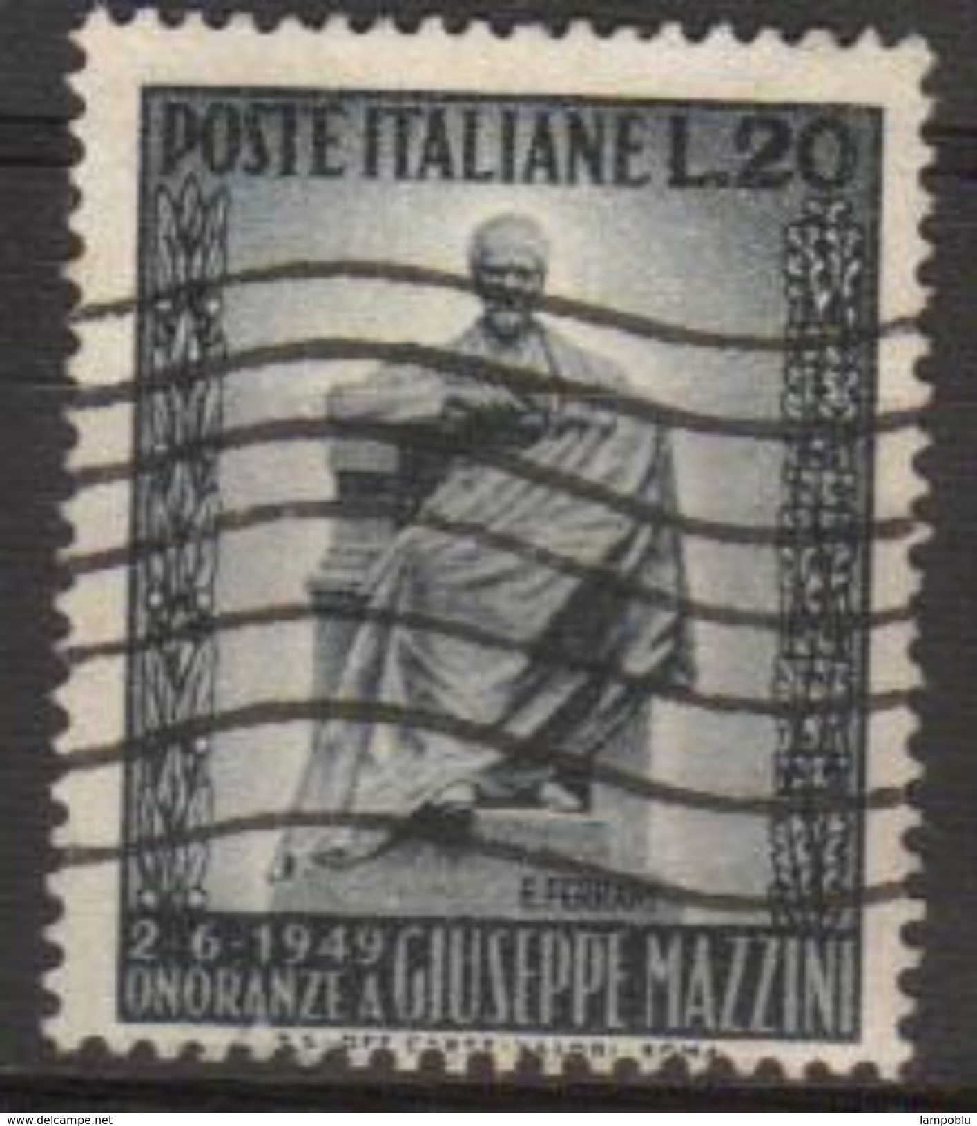 1949 - Inaugurazione Del Monumento A Mazzini - Sassone N.604 - 1946-60: Gebraucht