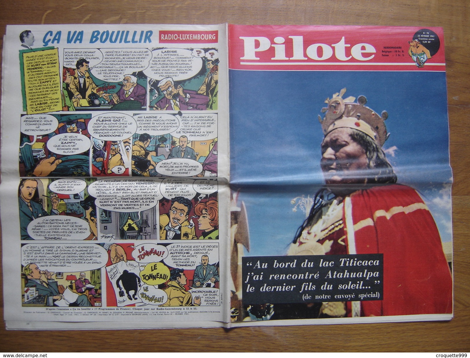 1961 PILOTE 70 Pilotorama LA FLOTTE D'INVASION Atahualpa Lac Titicaca - Pilote