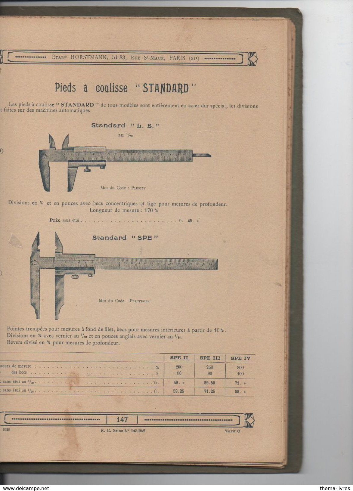 Detroit-USA, Paris / Lyon / Bruxelles Catalogue OUTILLAGE HOSTSMANN 1928 (CAT 798) - Publicités